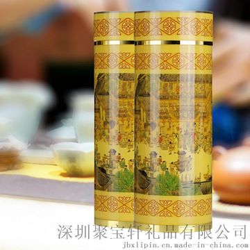 纯银礼品定制50克新款彩绘足银内胆保温杯厂家直销 纯银茶杯高档商务礼品办公水晶杯纯银保健杯